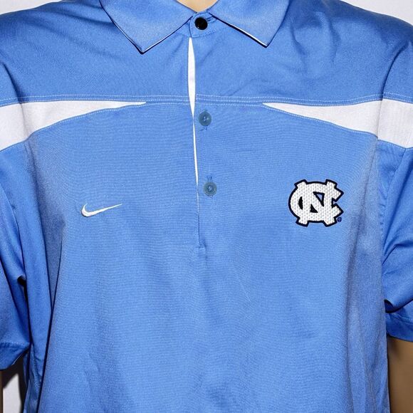 Nike North Carolina Tar Heels Golf Polo Men’s Medium Dri-Fit Blue - Picture 4 of 12